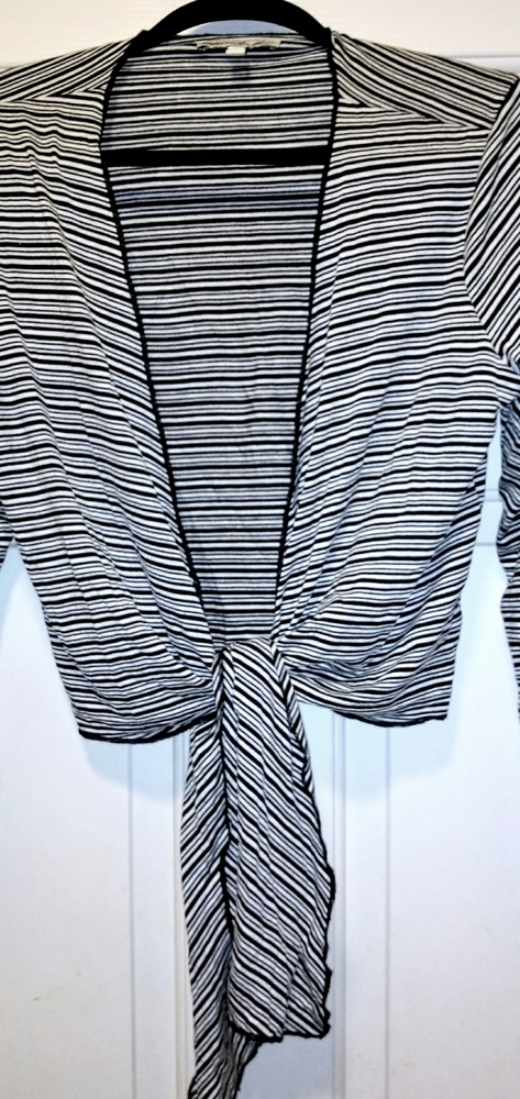 Versatile Striped, Lightweight Cardigan - image 3